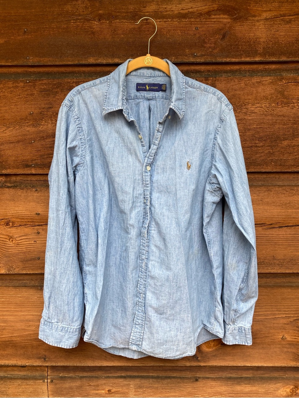 Ralph Lauren Women's Light Wash Denim Button-Down Shirt